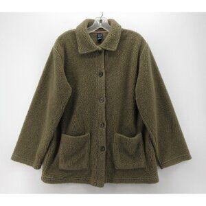 VINTAGE Gap Jacket Medium Sherpa Fleece Barn Chore Coat USA Made
